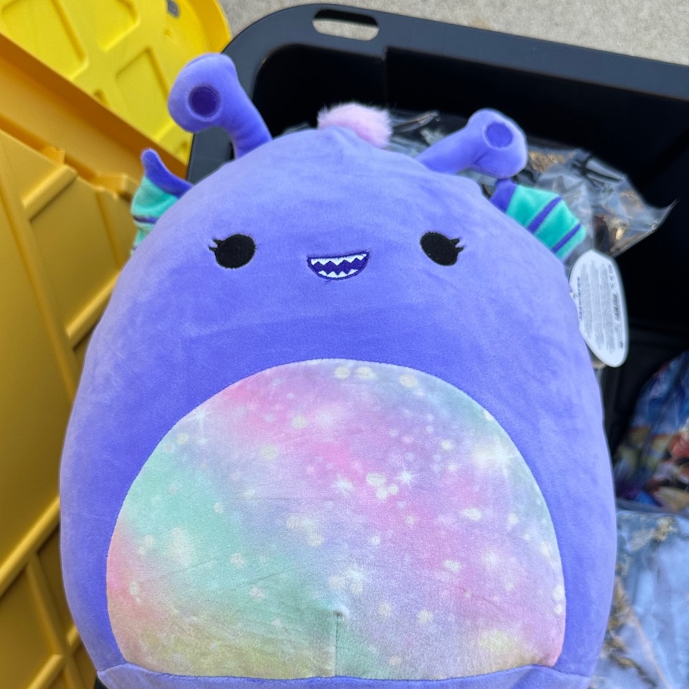 Squishmallows Purple Monster with Multicolor Belly